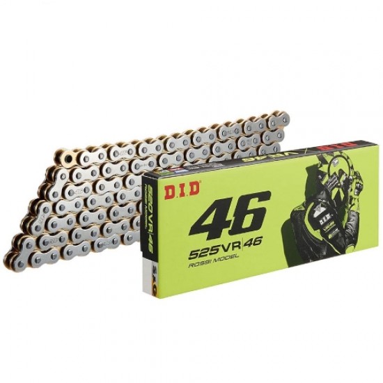 ΑΛΥΣΙΔΑ DID 525-124L VR46 ΑΣΗΜΙ ΧΡΥΣΗ