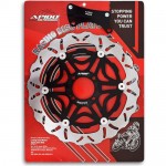 ΔΙΣΚΟΠΛΑΚΑ APIDO CRYPTON-X135 300MM ΜΑΥΡΗ/ΑΣΗΜΙ ΜΕ ΑΝΤΑΠΤΟΡΑ