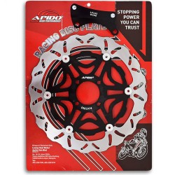 ΔΙΣΚΟΠΛΑΚΑ APIDO CRYPTON-X135 300MM ΜΑΥΡΗ/ΑΣΗΜΙ ΜΕ ΑΝΤΑΠΤΟΡΑ