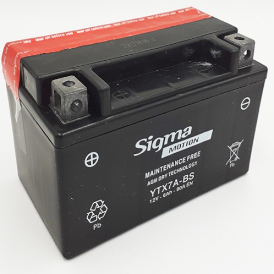 ΜΠΑΤΑΡΙΑ YTX7A-BS 12V6AH SIGMA