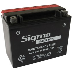 ΜΠΑΤΑΡΙΑ YTX20L-BS 12V18AH SIGMA MOTION MOTO (EBX20L-BS) RIGH