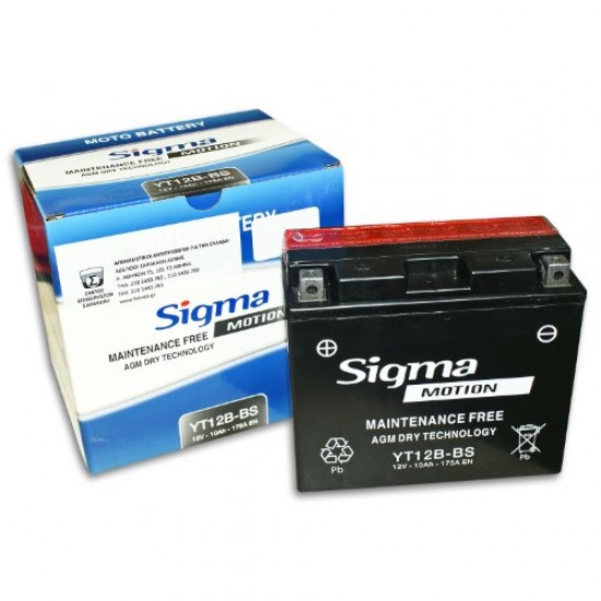 ΜΠΑΤΑΡΙΑ YT12B-BS 12V10AH SIGMA