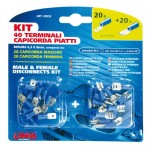 ΑΚΡΟΔΕΚΤΑΚΙΑ LAMPA ΑΡΣΕΝΙΚΑ-ΘΗΛΥΚΑ (20-20τμχ) 6.3x8mm ΜΠΛΕ