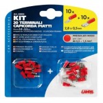 ΑΚΡΟΔΕΚΤΑΚΙΑ LAMPA ΑΡΣΕΝΙΚΑ-ΘΗΛΥΚΑ (10-10τμχ) 2.8x0.5mm ΚΟΚΚΙΝΑ