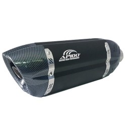 ΤΕΛΙΚΟ ΕΞΑΤΜΙΣΗΣ APIDO Φ51-400mm ΟΒΑΛ ΜΑΥΡΟ/CARBON ΜΕ ΣΙΓΑΣΤΗΡΑ