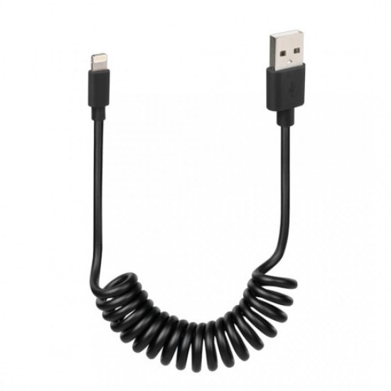 ΚΑΛΩΔΙΟ ΦΟΡΤΙΣΗΣ USB LAMPA (USB-APPLE 8 PIN) ΣΠΙΡΑΛ 22>100CM SILVER LINE