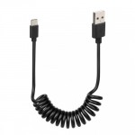ΚΑΛΩΔΙΟ ΦΟΡΤΙΣΗΣ USB LAMPA (USB-TYPE C) ΣΠΙΡΑΛ 22>100CM SILVER LINE