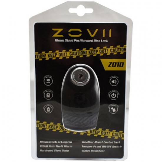 ΚΛΕΙΔΑΡΙΑ ΔΙΣΚΟΦΡΕΝΟΥ ZOVII ZD10 (10χιλ.) ΜΕ ΣΥΝΑΓΕΡΜΟ ΜΑΥΡΗ/CARBON