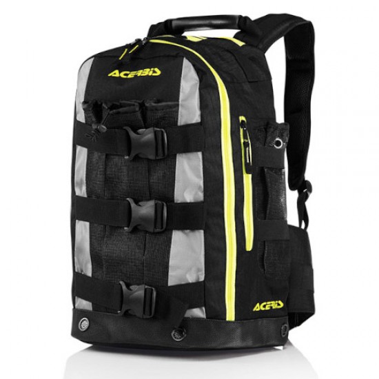 ΤΣΑΝΤΑ ΠΛΑΤΗΣ ACERBIS SHADOW 14 ΜΑΥΡΗ FLUO ΠΡΑΣΙΝΗ 38L