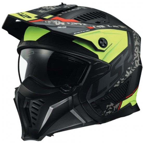 ΚΡΑΝΟΣ LS2 OF606 DRIFTER DEVOR MATT BLACK H-V YELLOW