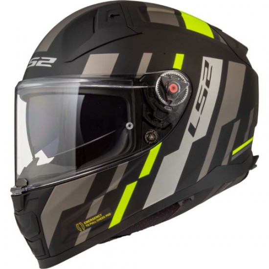 ΚΡΑΝΟΣ LS2 FF811 VECTOR II TRON MATT BLACK H-V YELLOW