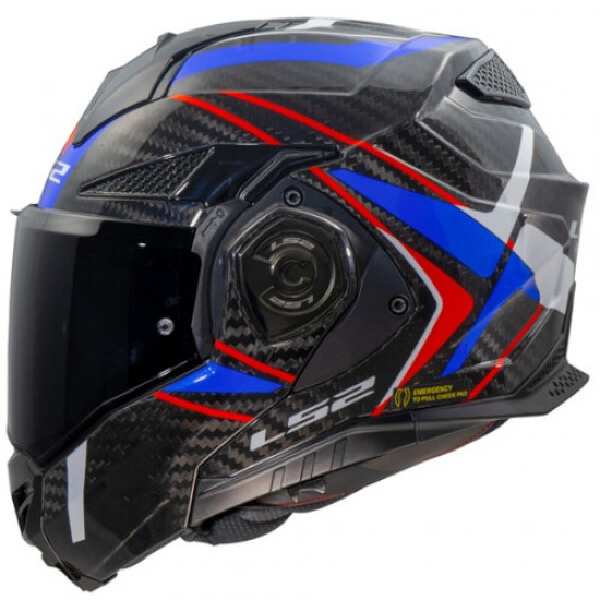 ΚΡΑΝΟΣ LS2 FF901 ADVANT X CARBON FUTURE II ΜΠΛΕ ΑΣΠΡΟ ΚΟΚΚΙΝΟ