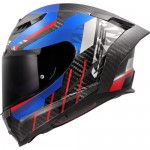 ΚΡΑΝΟΣ LS2 FF807 DRAGON CARBON TRAX GLOSS ΜΑΥΡΟ ΜΠΛΕ ΚΟΚΚΙΝΟ