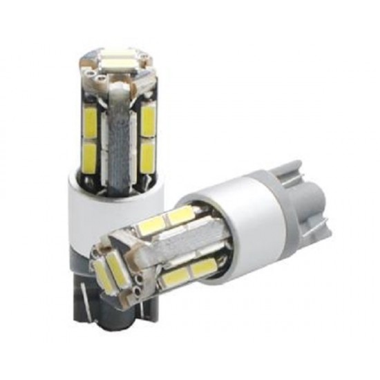 W5W 12V T10 W2,1x9,5d LED 18xSMD4104 ΛΕΥΚΟ (ΚΑΡΦΩΤΟ ΑΚΑΛΥΚΟ) 1ΤΕ