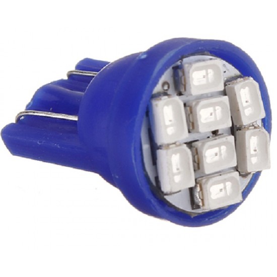 ΛΑΜΠΑ LED T10 W5W 12V 2W ΜΠΛΕ ΦΩΣ ΚΑΡΦΩΤΗ