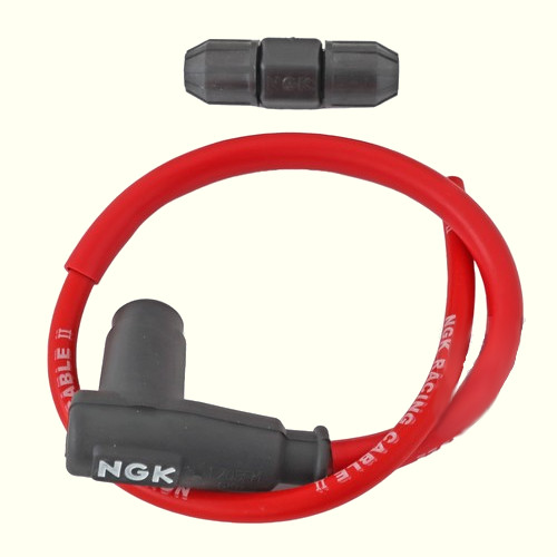 ΠΙΠΑ ΣΙΛΙΚΟΝΗΣ NGK ΟΡΘΗ ΓΩΝΙΑ ΜΕ ΚΟΚΚΙΝΟ ΚΑΛΩΔΙΟ ΜΑΥΡΗ