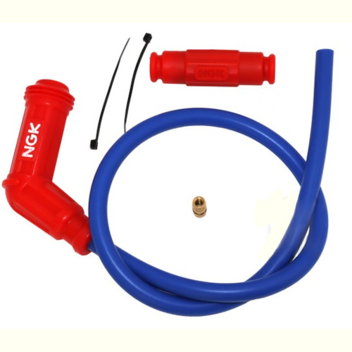ΠΙΠΑ ΣΙΛΙΚΟΝΗΣ NGK ΑΜΒΛΕΙΑ ΓΩΝΙΑ ΜΕ ΜΠΛΕ ΚΑΛΩΔΙΟ ΚΟΚΚΙΝΗ